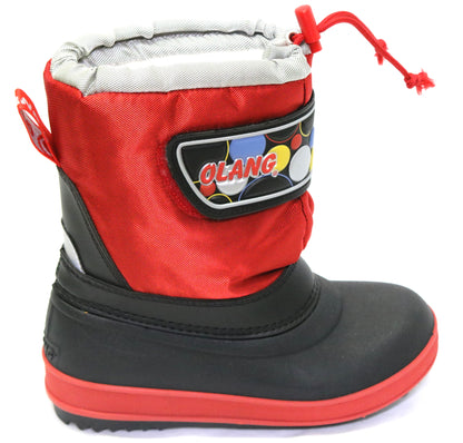 dopo sci bambino tomaia idrorepellente, suola antiscivolo, chiusura velcro, interno pelo