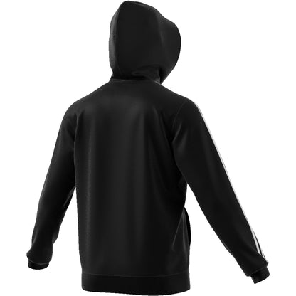 adidas felpa zip lunga cappuccio con scritta piccola mod e 3s po