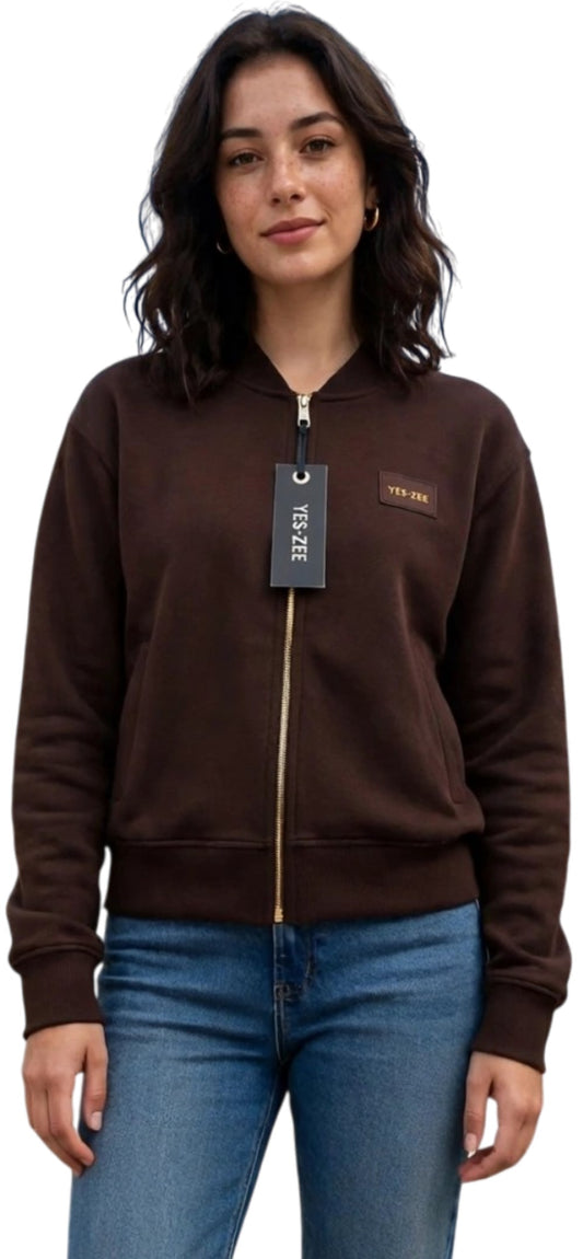 Yess-Zee felpa zip lunga in Modal
