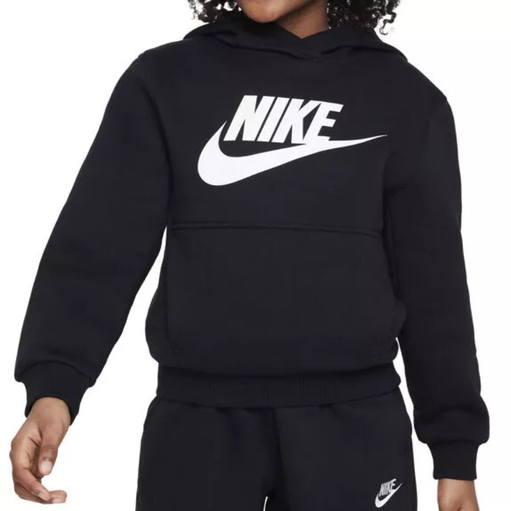 Nike felpa cappuccio mod club logo grande