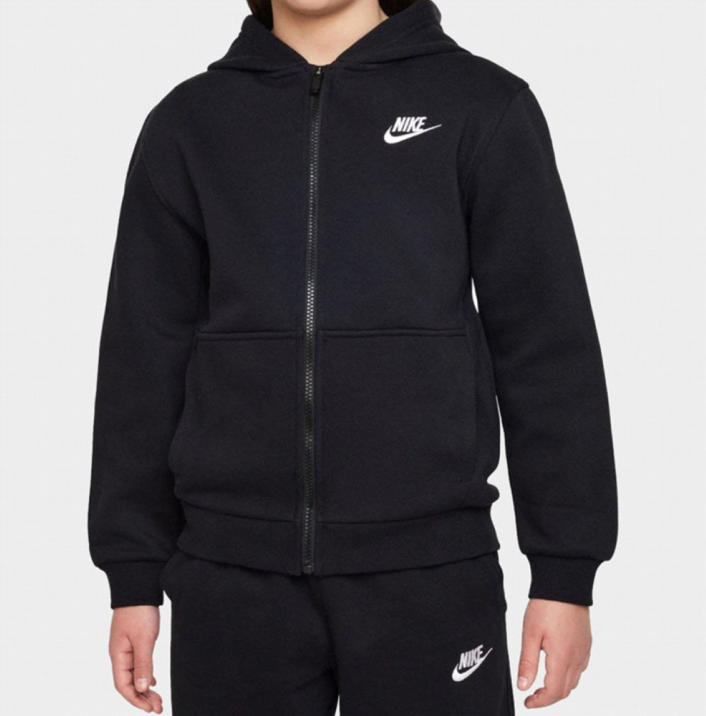 Nike felpa zip lunga cappuccio club fleece