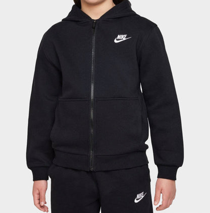 Nike felpa zip lunga cappuccio club fleece