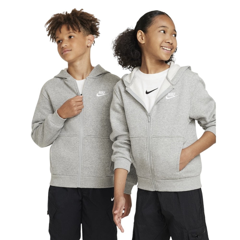 Nike felpa zip lunga cappuccio club fleece