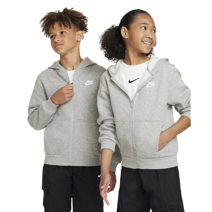 Nike felpa zip lunga cappuccio club fleece