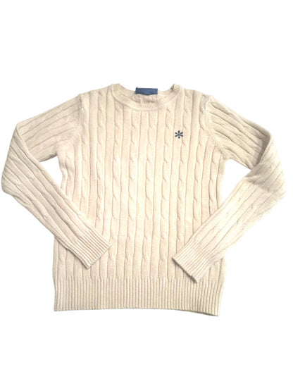 Fresh Flawer maglia in lana giro collo con treccia