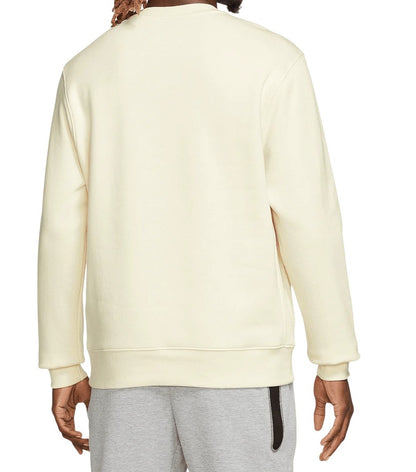Nike felpa giro collo garzata club logo piccolo