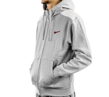 Nike felpa zip lunga cappuccio felpato hoodie flc