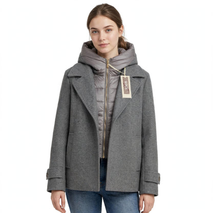 YES-ZEE Cappottino in lama con cappuccio staccabile
