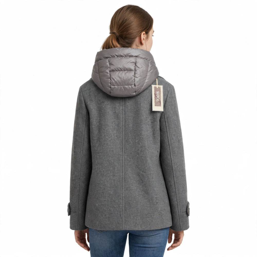 YES-ZEE Cappottino in lama con cappuccio staccabile