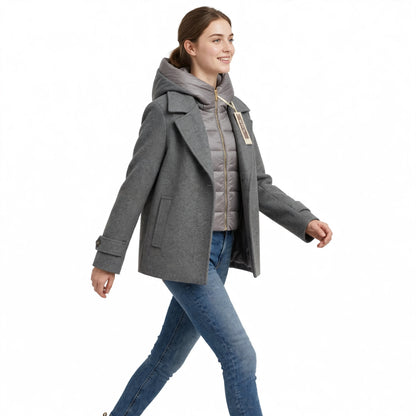 YES-ZEE Cappottino in lama con cappuccio staccabile