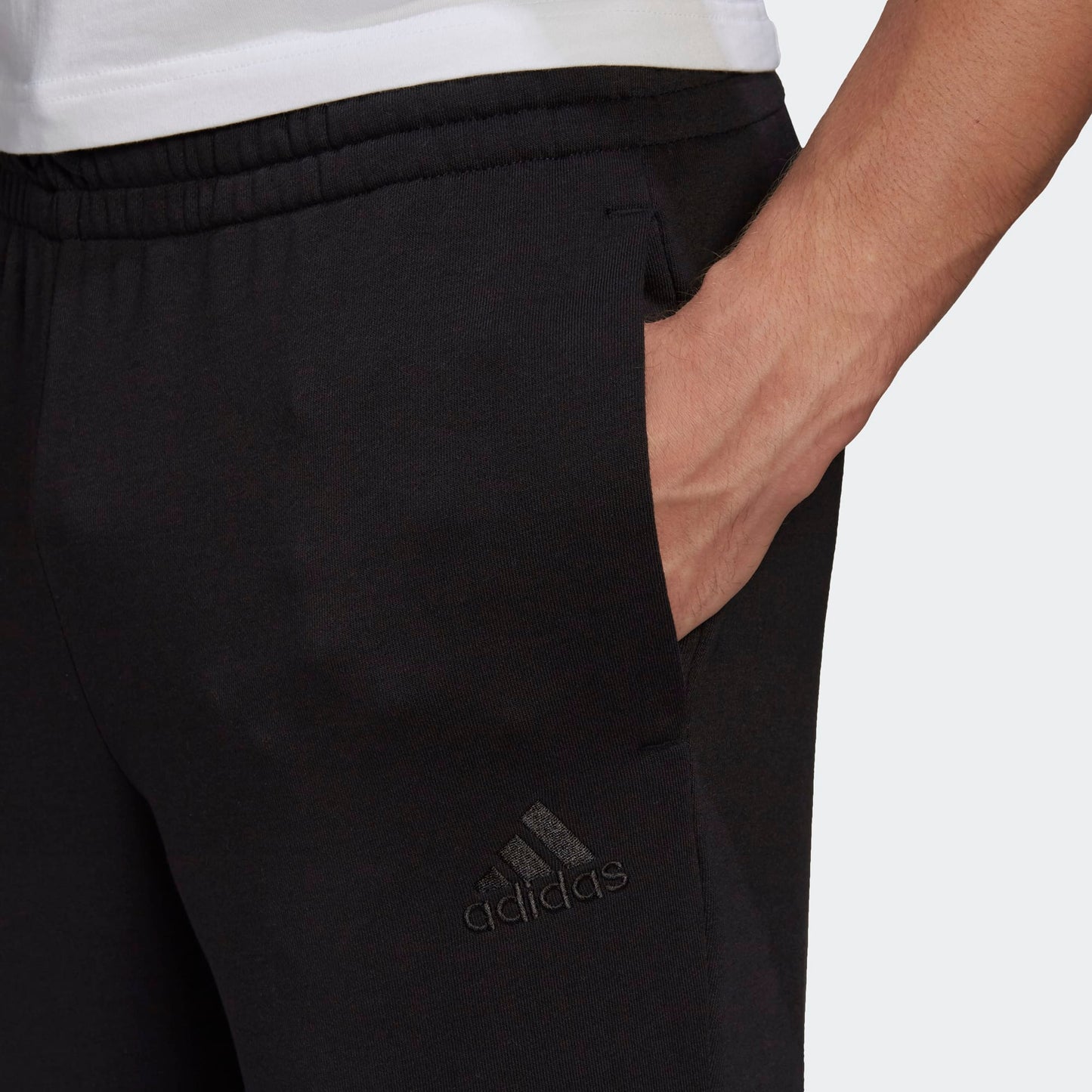Adidas pantalone felpa garzata m bl ft pt black/white