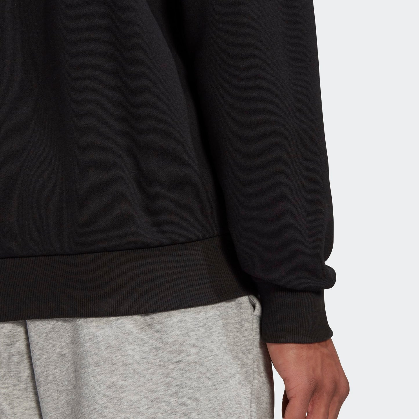 Adidas felpa giro collo m bl ft swt black/white