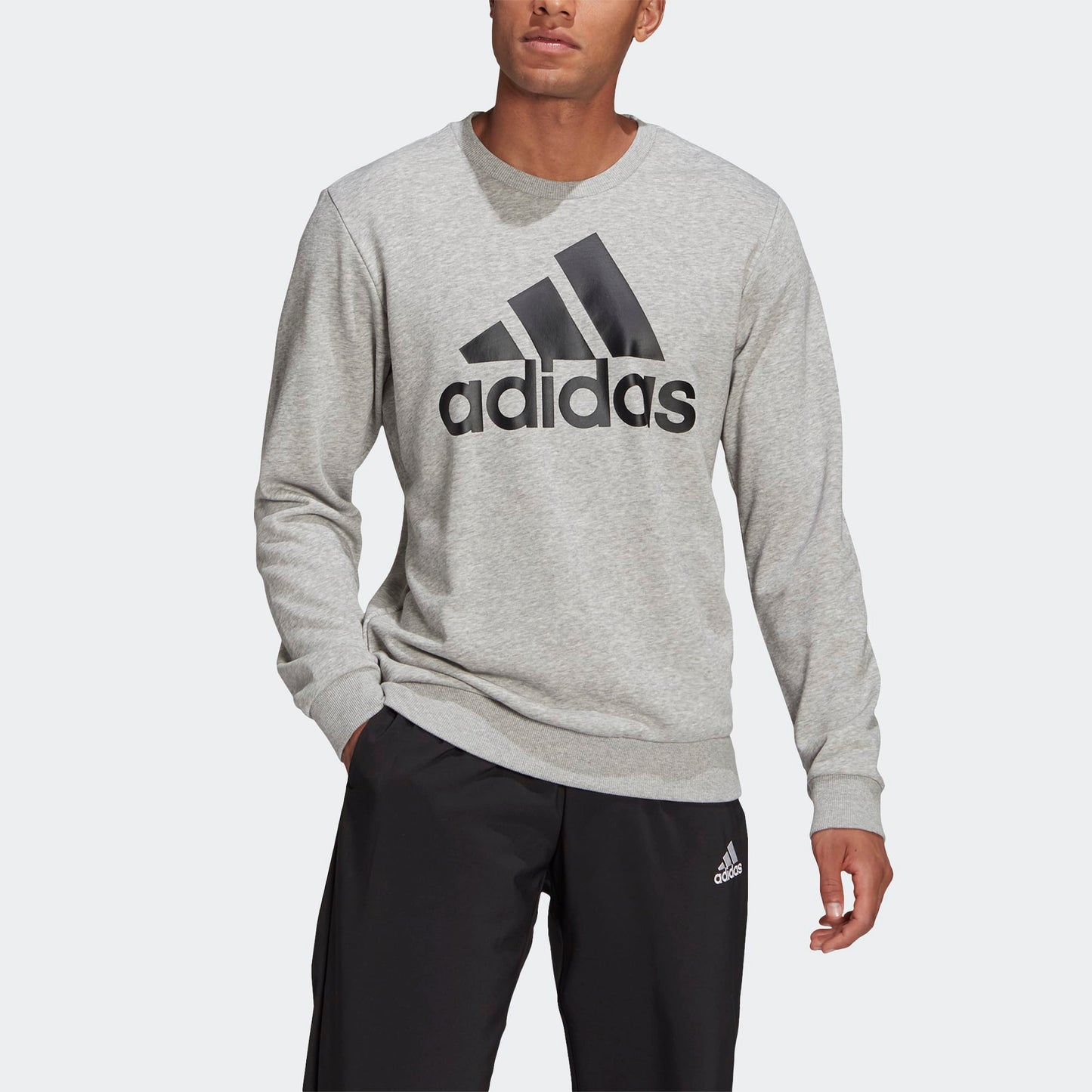Adidas felpa giro collo m bl ft swt mgreyh/black