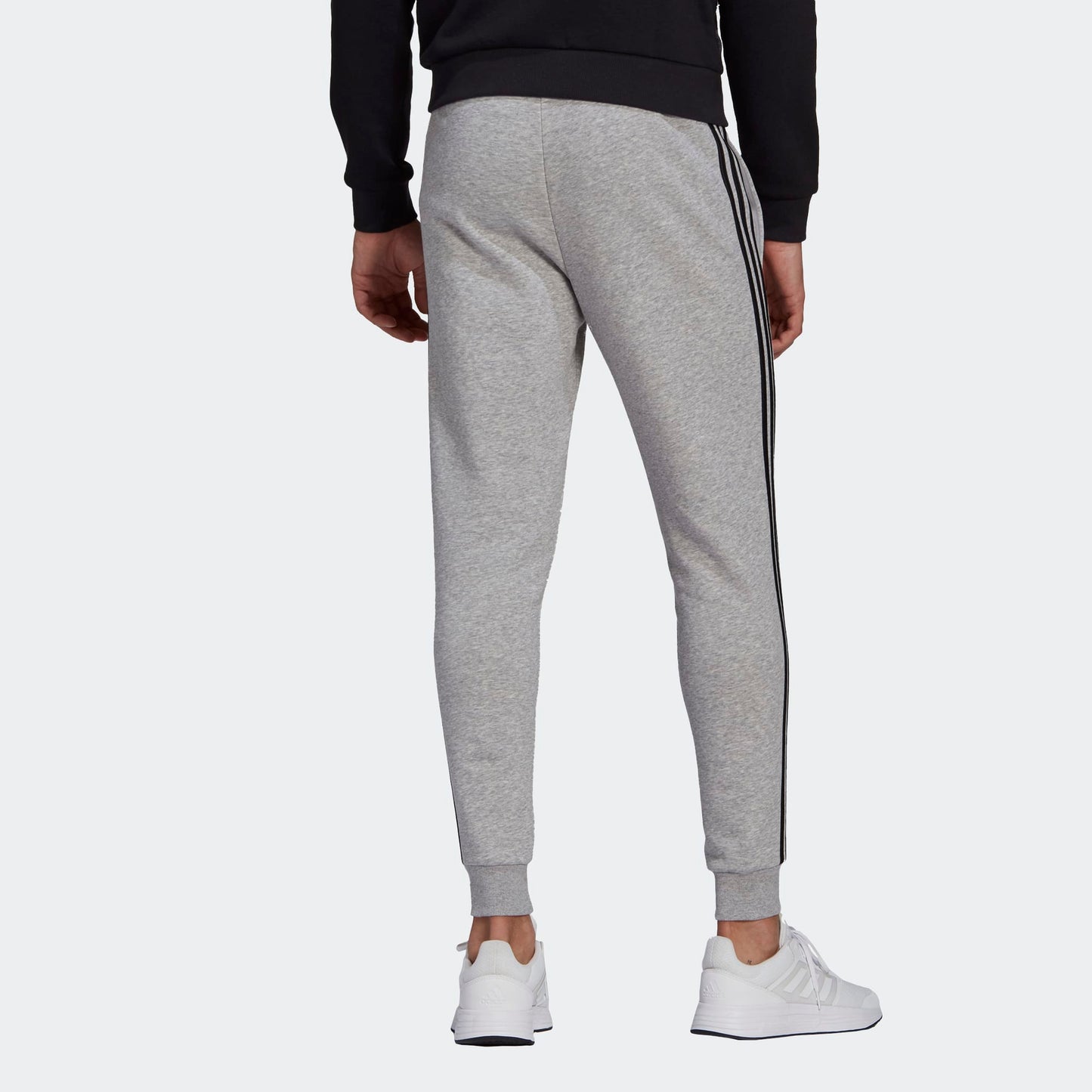 Adidas pantalone felpa con polsino e 3str m 3s fl f pt mgreyh/black
