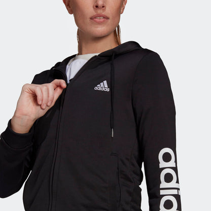 Adidas tuta zip lunga w lin ft ts black/white
