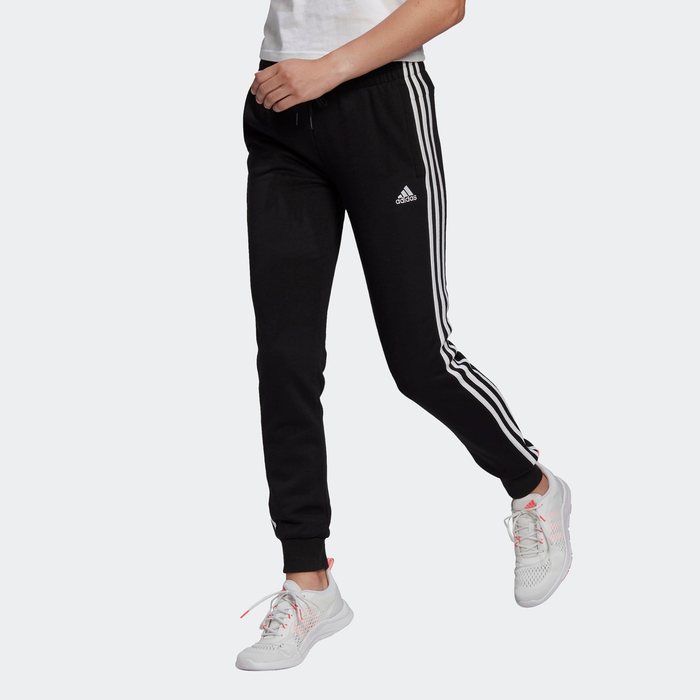 Adidas pantalole felap con polsino w 3s ft c pt black/white