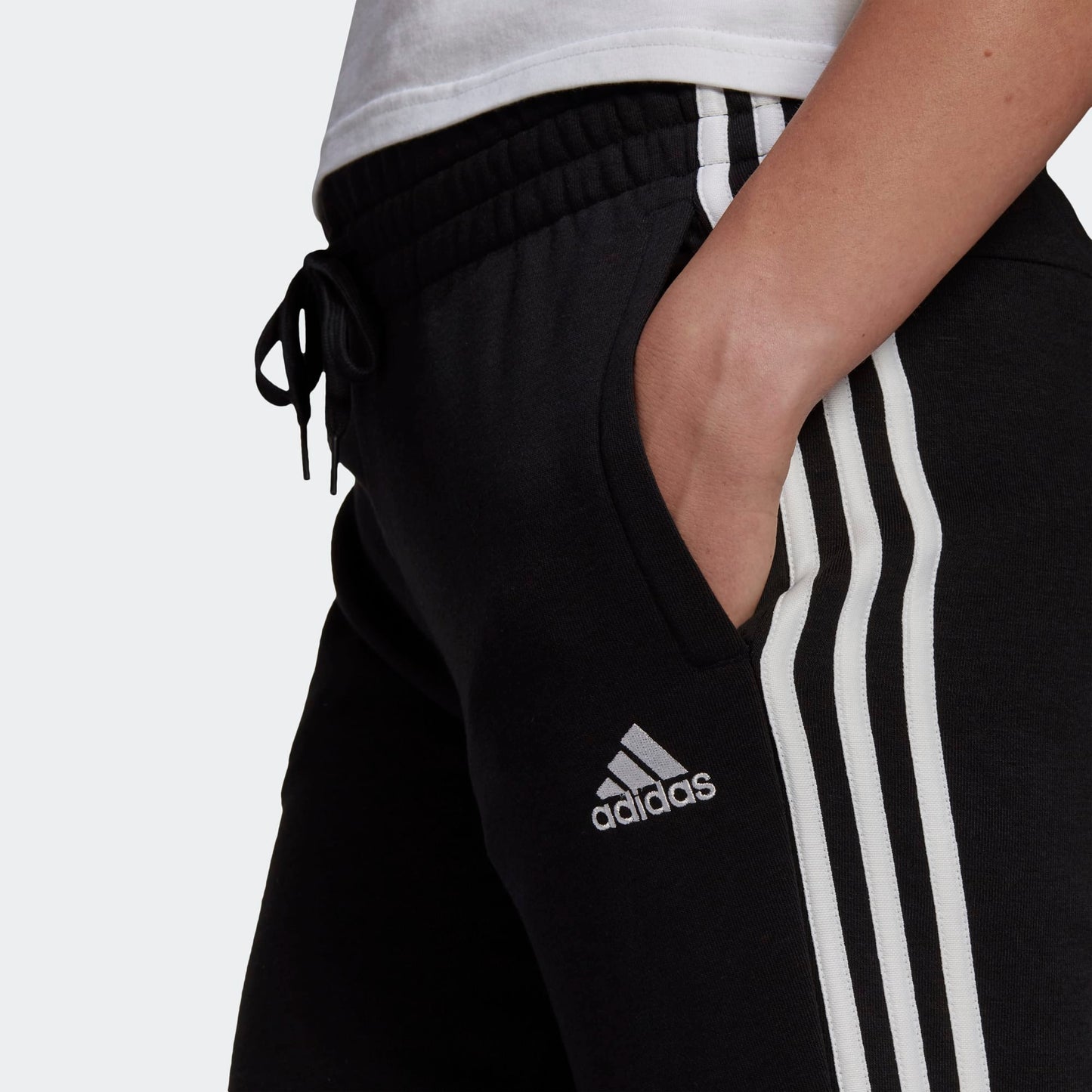 Adidas pantalole felap con polsino w 3s ft c pt black/white