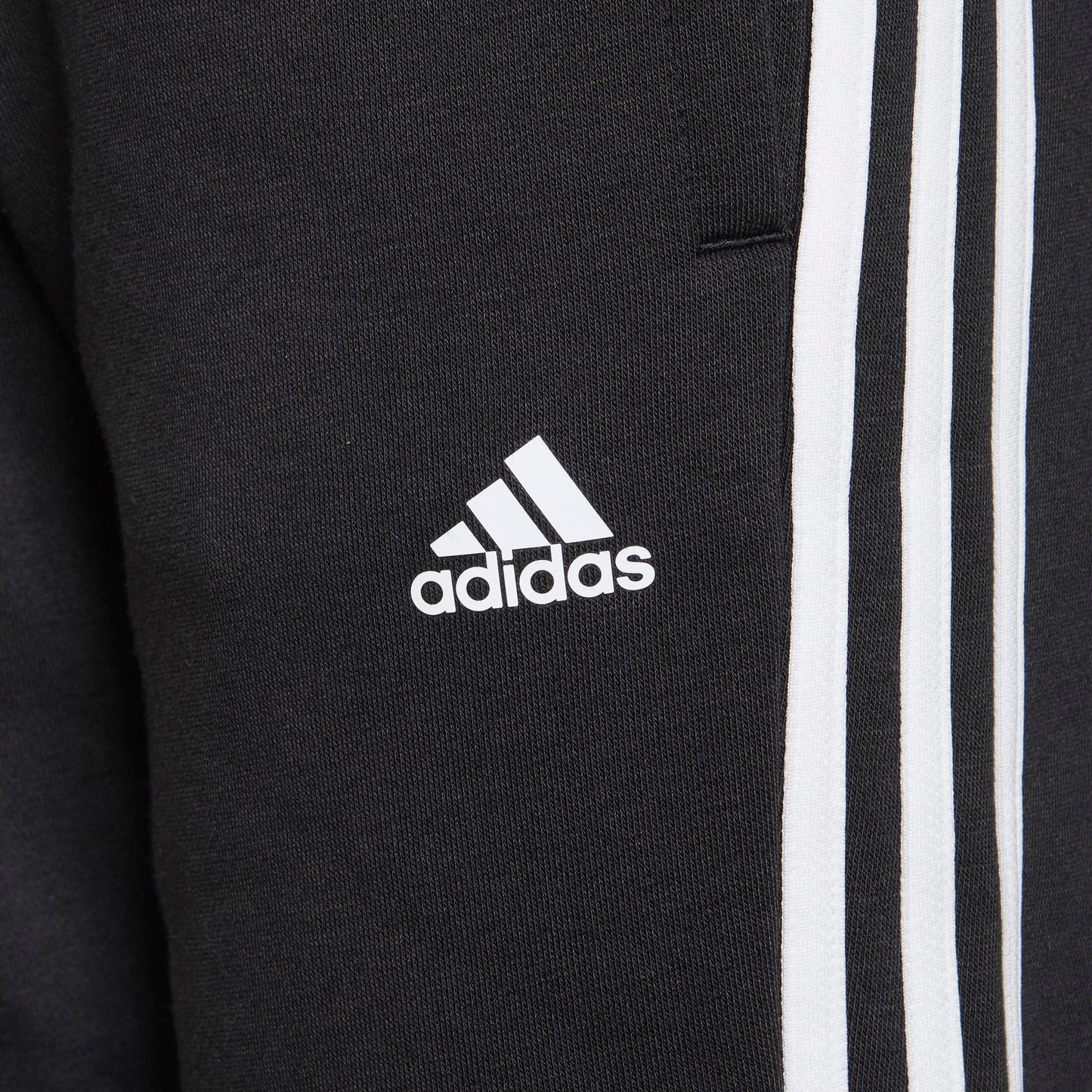 Adidas pantalone felpa 3 str g 3s fl c pt black/white