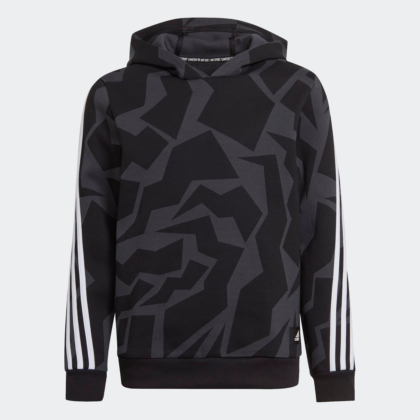 Adidas felpa cappuccio b fi 3s gra hd carbon/black/white