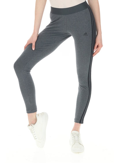 Adidas legging donna w 3v gamba grigioh/nero