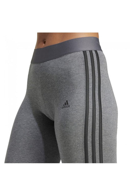 Adidas legging donna w 3v gamba grigioh/nero