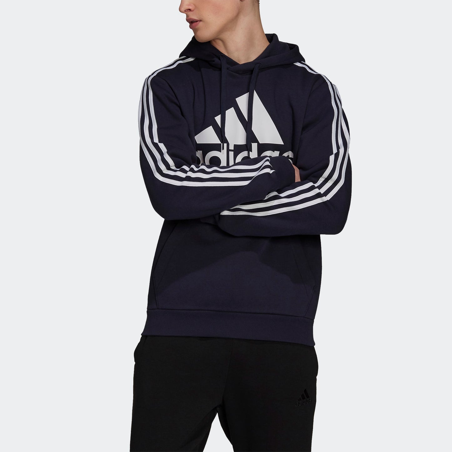 Adidas felpa cappuccio  m bl3s fl hd legink/white