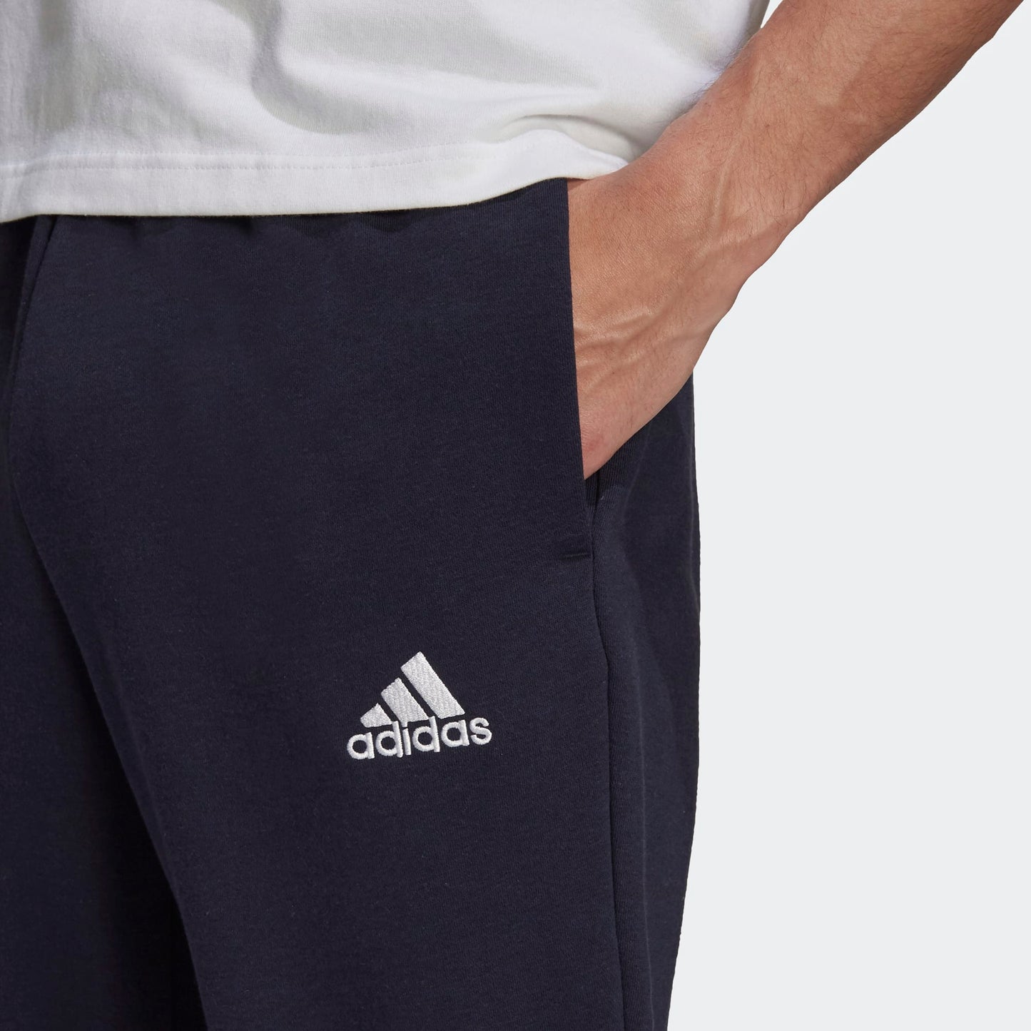 Adidas pantalone felpa con polsino m sl fl tc pt legink/white