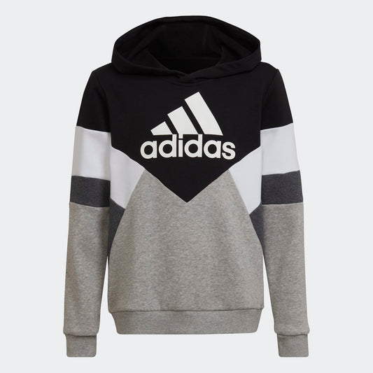 Adidas felpa cappuccio Jr cb fl hd black/mgreyh/white