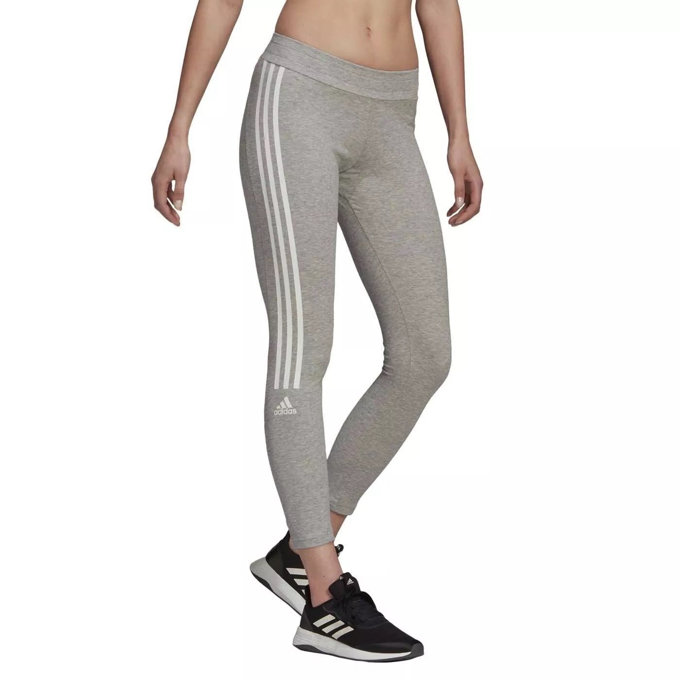 Adidas legging cotone elesticizzato w tc 7/8 tig mgreyh