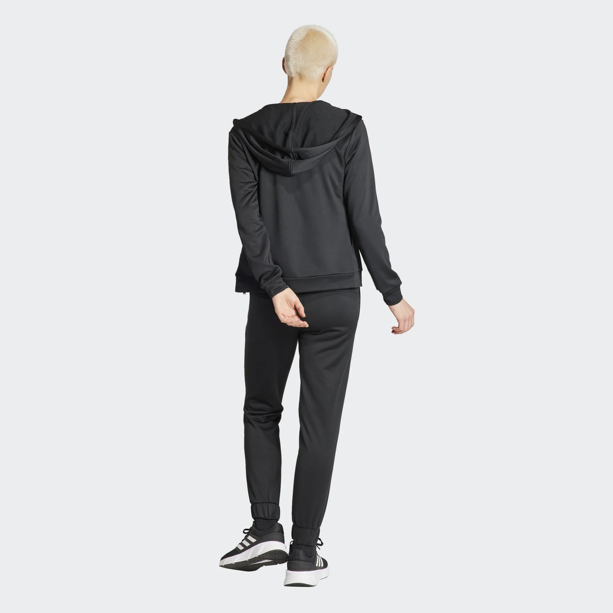 Adidas Tuta donna zip/lunga cappuccio w lineare ts