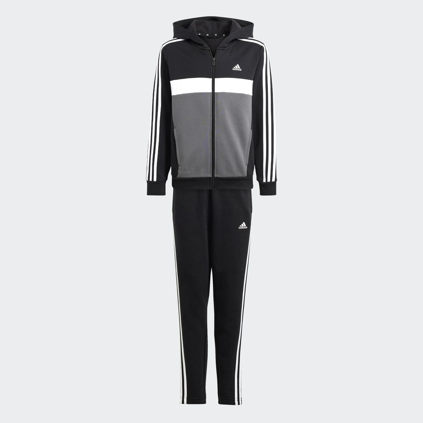 ADIDAS TUTA ZIP LUNGA j 3s tib fl ts black/white/grefiv