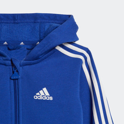 Adidas tuta zip lunga cappuccio i 3s fz fl jog selubl/white