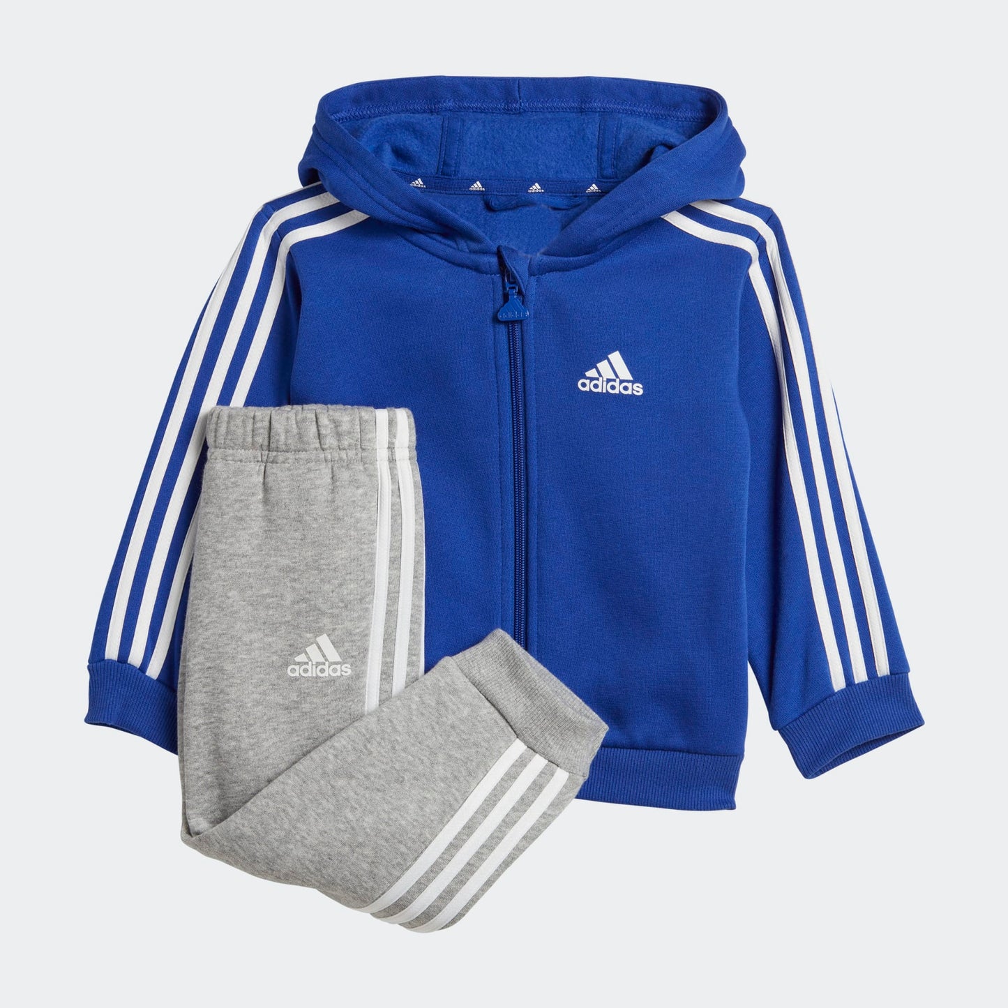 Adidas tuta zip lunga cappuccio i 3s fz fl jog selubl/white