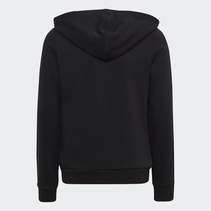 Adidas felpa zip lunga cappuccio G lin fz hd black/whit