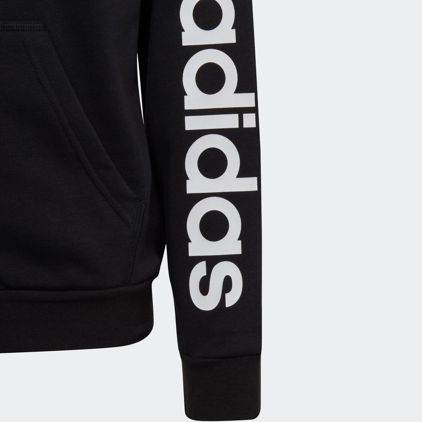 Adidas felpa zip lunga cappuccio G lin fz hd black/whit