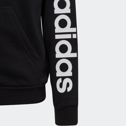 Adidas felpa zip lunga cappuccio G lin fz hd black/whit