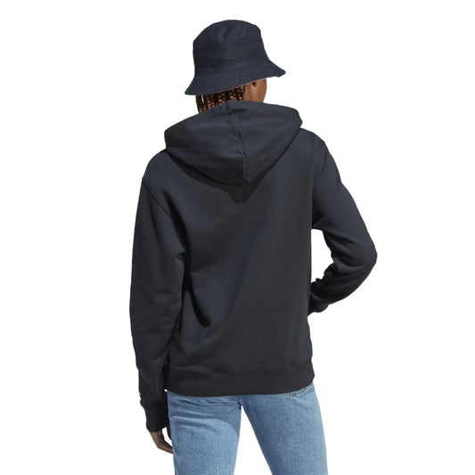 Adidas felpa cappuccio garzata W lin ft hd black/white