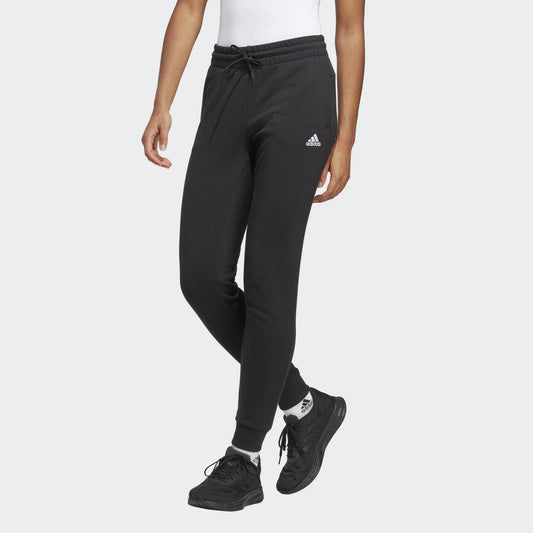 Adidas pantalone felpa granzata w lin ft cf pt nero/bianco