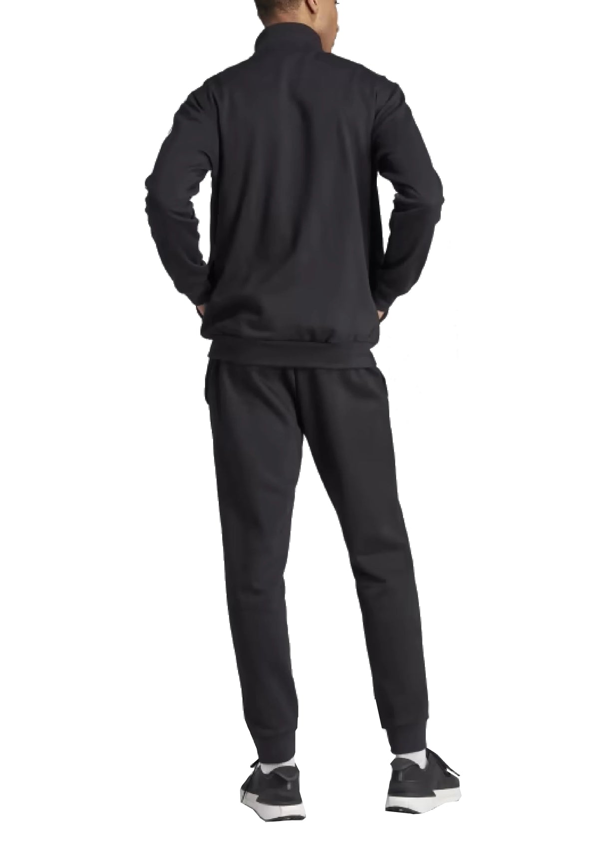 ADIDAS tuta zip lunga felpata m 3s fl tt ts black