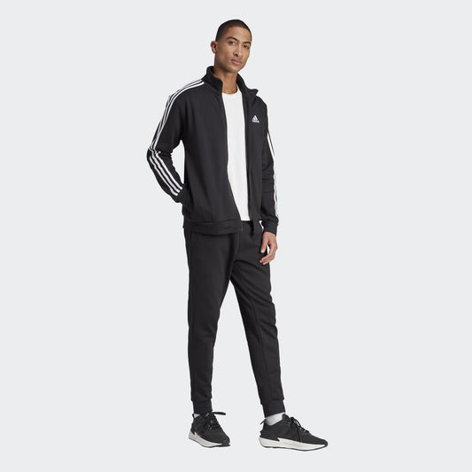 ADIDAS tuta zip lunga felpata m 3s fl tt ts black