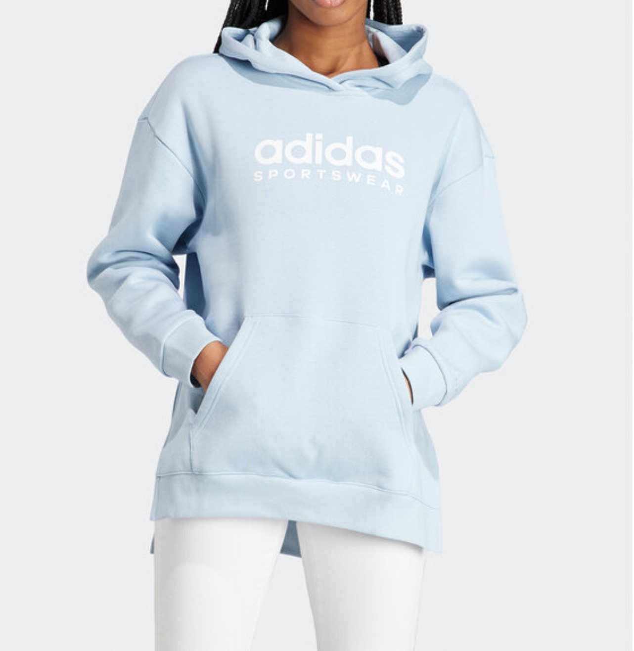 Adidas felpa cappuccio W over  all szn g hd wonblu