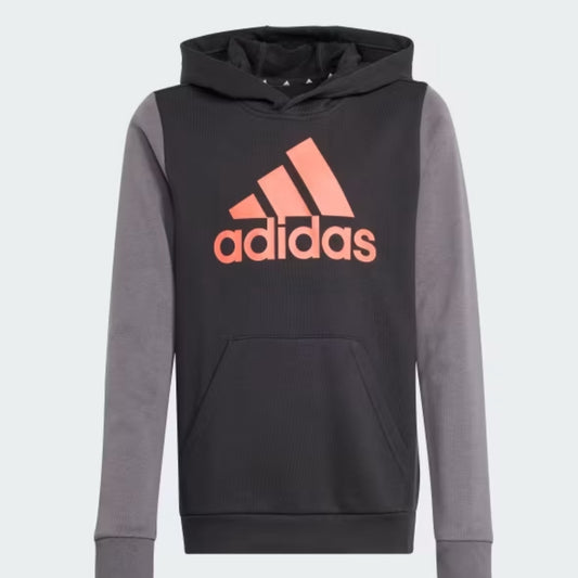 Adidas felpa cappuccio j bl cb hd nero/gresix/brired