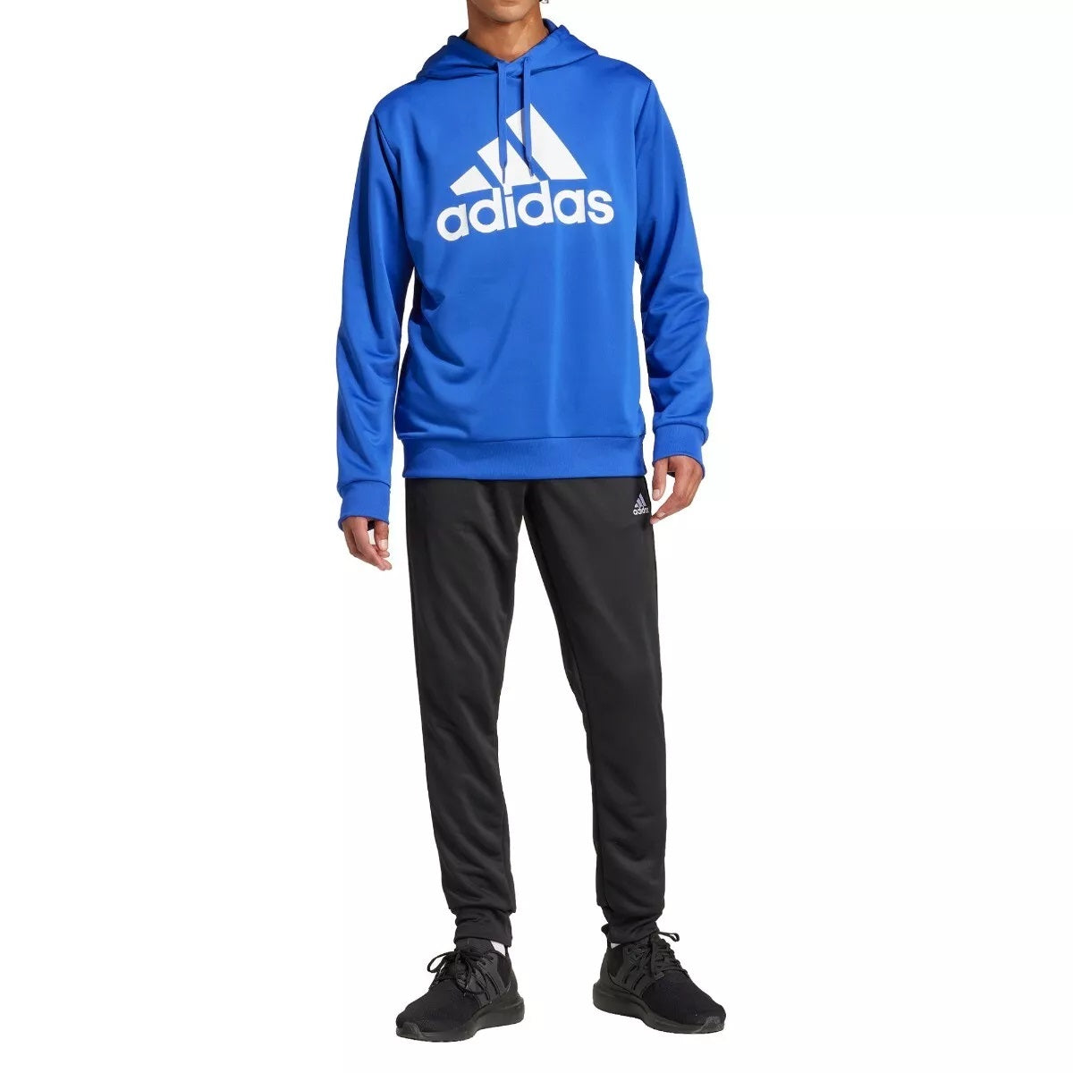 Adidas tuta cappuccio blu M ft hd ts selubl/black
