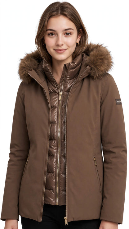 Yess-ZEE giaccone con cappuccio staccabile in soft shell