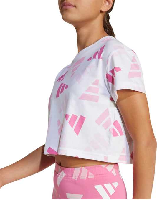 Adidas t-shirt corta Girl  jg clbrtn tee white