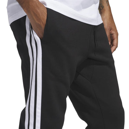 Adidas pantalone felpa uomo con polsino m 3s fl tc pt nero/bianco