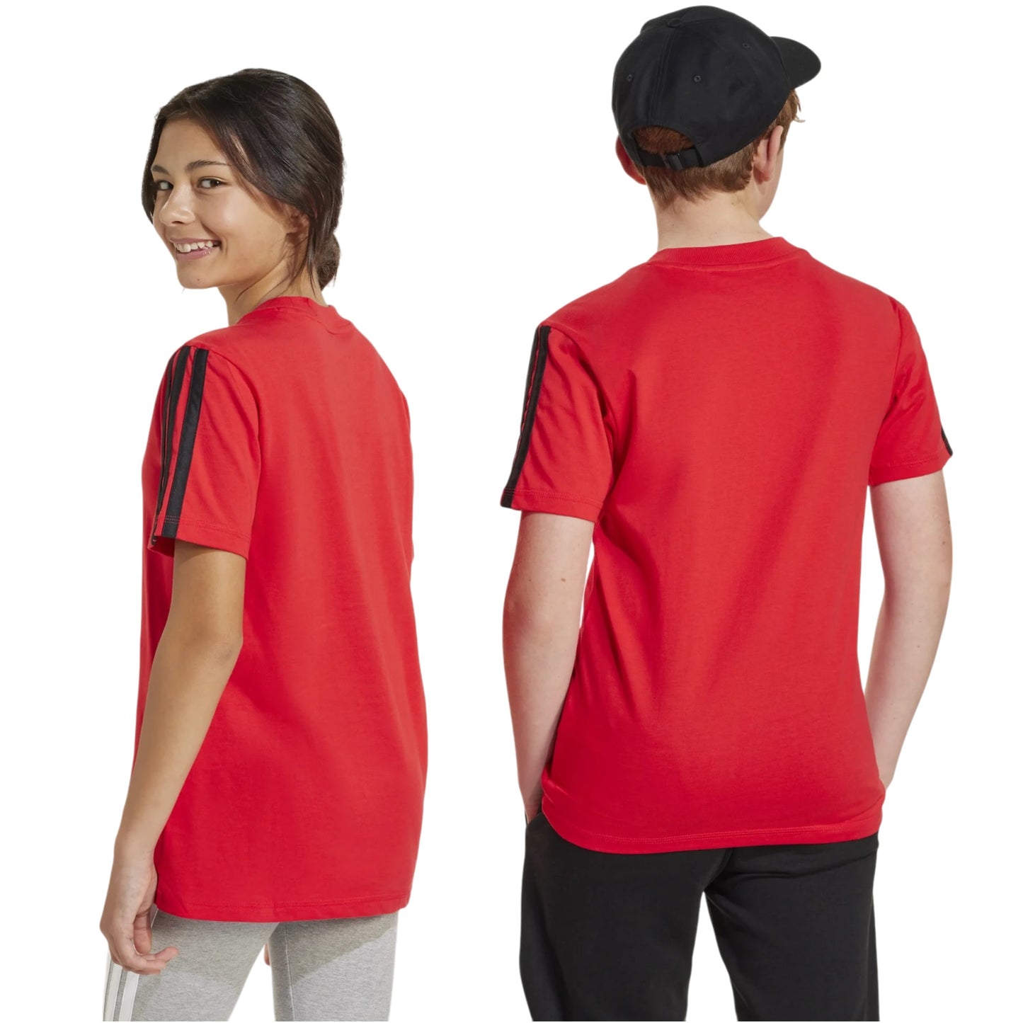 Adidas t-shirt m/m JR  3s tee 160 purrub/bl