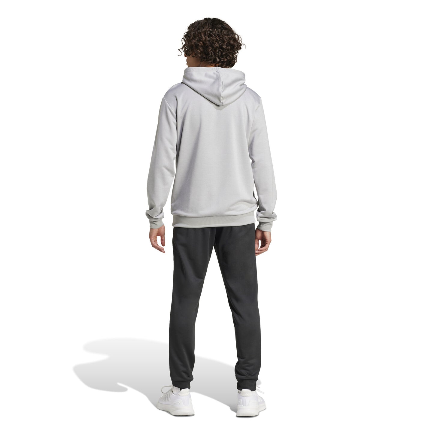 Adidas tuta felpa garzata m ft hd ts mgrigioh/nero/bianco