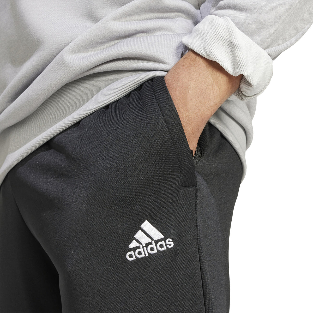 Adidas tuta felpa garzata m ft hd ts mgrigioh/nero/bianco