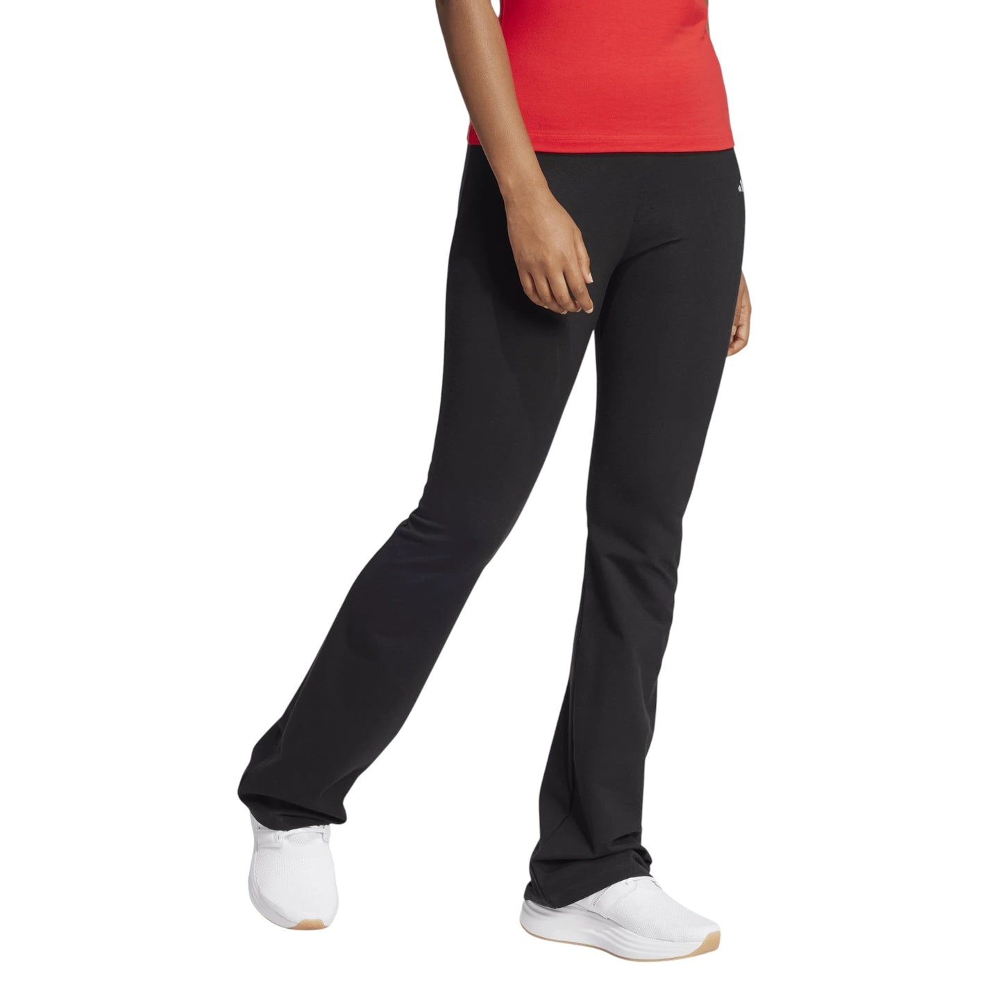Adidas pantalone a zampa w sl sj flarleg black/white